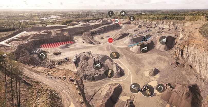 Visualisierter Überblick mit den Diensten Connected Map und Performance Indicator | Foto: Volvo CE