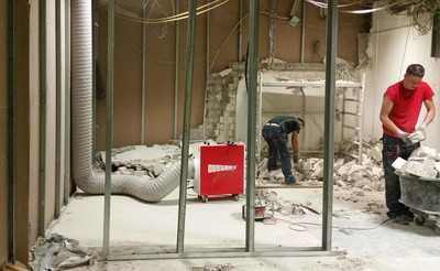 Förderfähige Staubabsaugung für die Baustelle