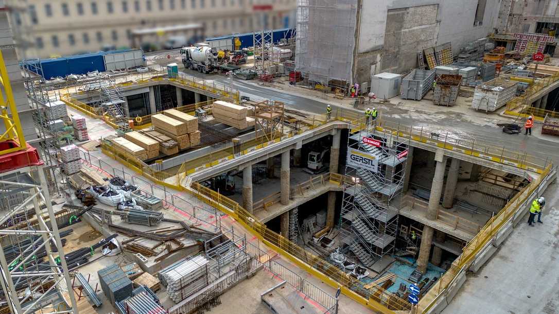 MedUni Campus Wien mit Schalung und Gerüsten von Ringer gebaut