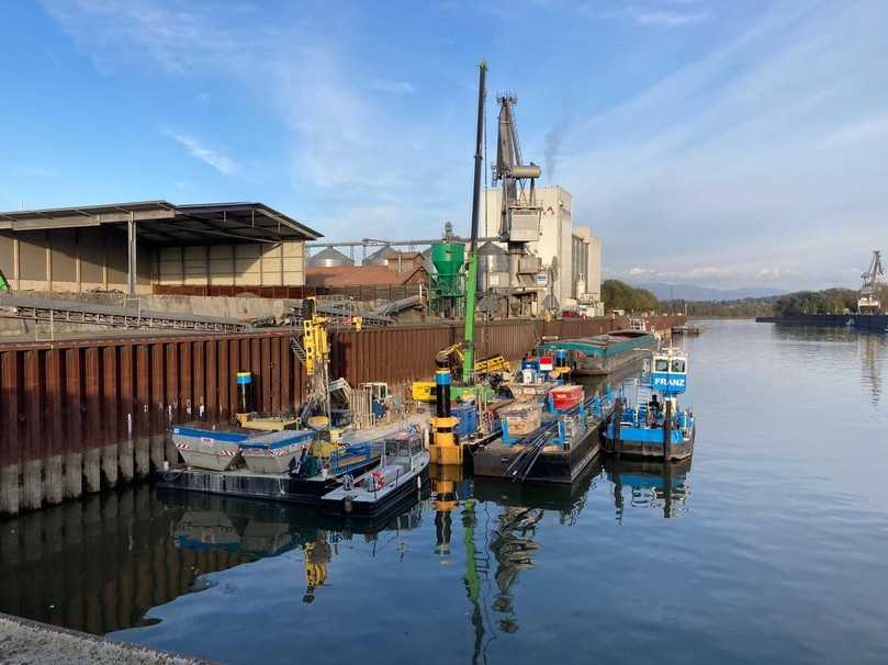 Zu den ausgezeichneten Unternehmen gehörte auch Stump-Franki Spezialtiefbau GmbH, ein Tochterunternehmen der Porr. Sie erhielt ein Vorzertifikat für die Spezialtiefbaustelle Hafen Straubing, bei der eine Spundwandverstärkung mit Verpressankern ausgeführt wird. | Foto: Stump-Franki