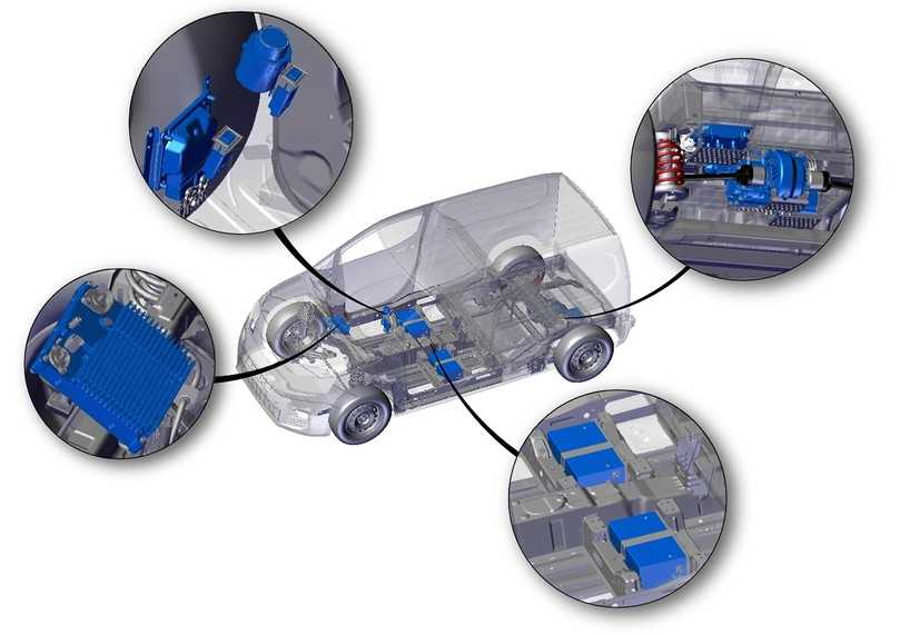 Komplex: Allradtechnik für die elektrisch angetriebene Hinterachse. | Foto: Dangel Komplex: Allradtechnik für die elektrisch angetriebene Hinterachse. | Foto: Dangel