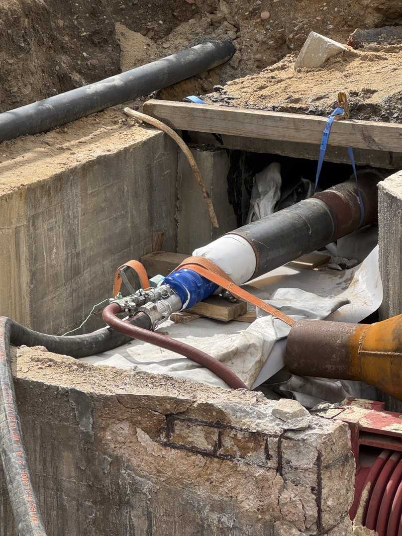 Fertig eingezogen ist der Carbonliner nun bereit für die Aushärtung. | Foto: BKP