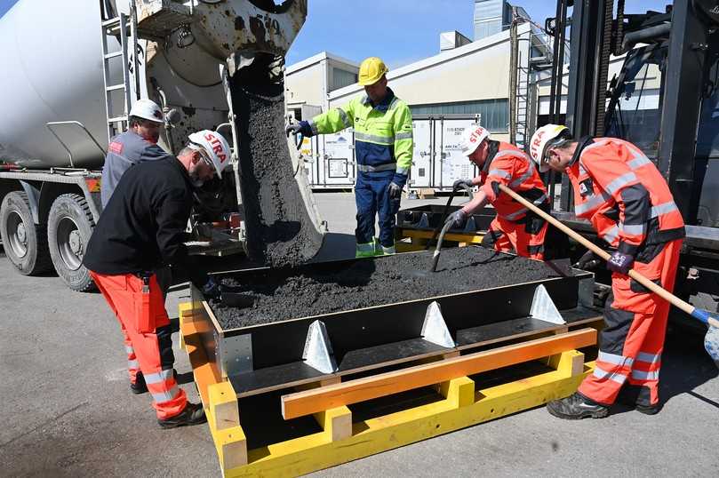 In Sommer- und Winterversuchen wurde klimafreundlicher Beton untersucht - mit und ohne Heizschalung. | Foto: Doka