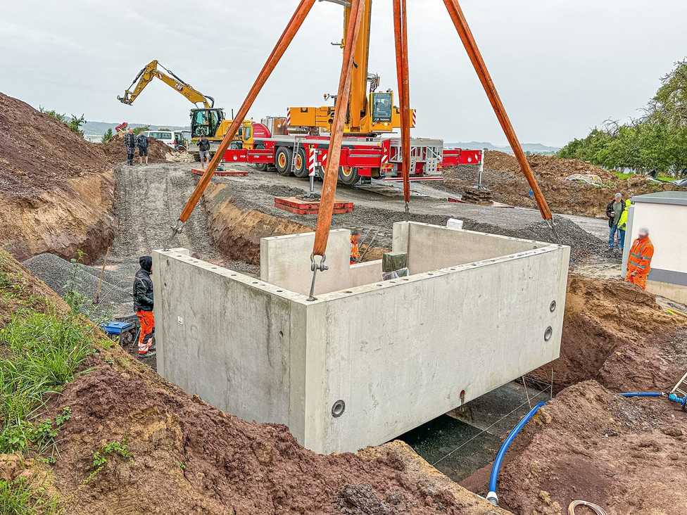 Trinkwasserspeicher aus Betonfertigteilen für „Göckes“