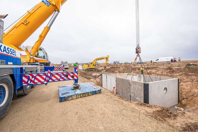 Im Vergleich zu traditionellen Anlagen verfügt diese Lösung bei großer hydraulischer Leistungsfähigkeit über eine sehr kompakte Bauweise. | Foto: Finger Baustoffe