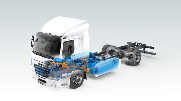 DAF XB Electric: Die E-Motoren entwickeln 120 oder 190 kW Nennleistung. Die LFP-Batterien speichern 141 bis 282 kWh Energie, was für Reichweiten über 350 km sorgen soll. | Foto: DAF Trucks