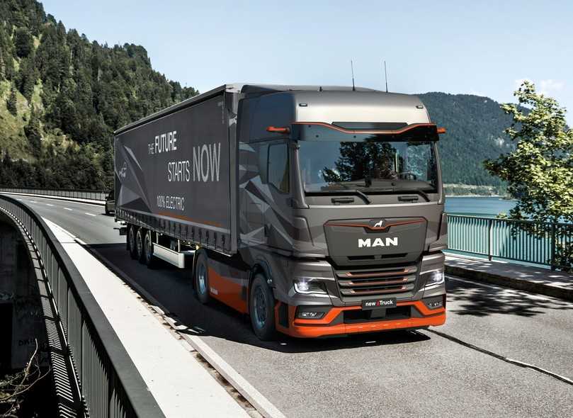 Seine ersten Straßenkilometer hat der MAN eTruck bereits absolviert. In Serie geht der batterieelektrische Schwer-Lkw aber nicht vor 2024. | Foto: MAN Truck & Bus SE