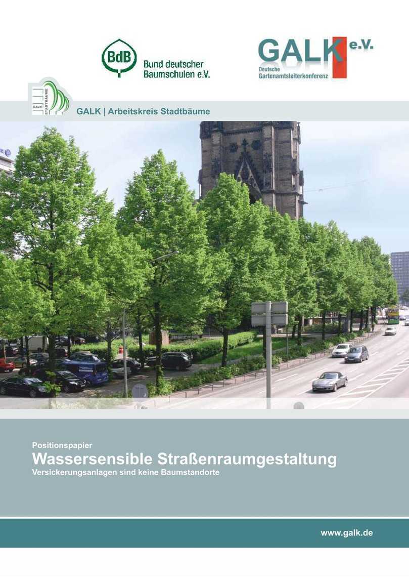 Die aktualisierte Auflage des Positionspapiers hat den Titel ‚Wassersensible Straßenraumgestaltung – Versickerungsanlagen sind keine Baumstandorte‘ und wird im GALK-Internetportal zum Download bereitgestellt. | Foto: GALK e.V.