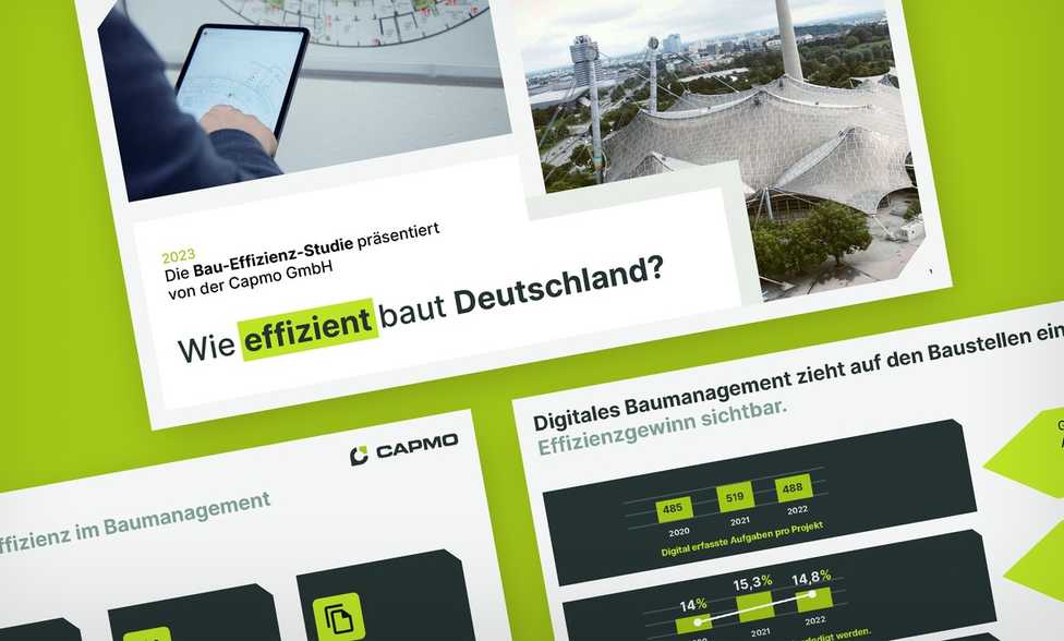 Bau-Effizienz-Studie von Capmo: Wie effizient baut Deutschland?
