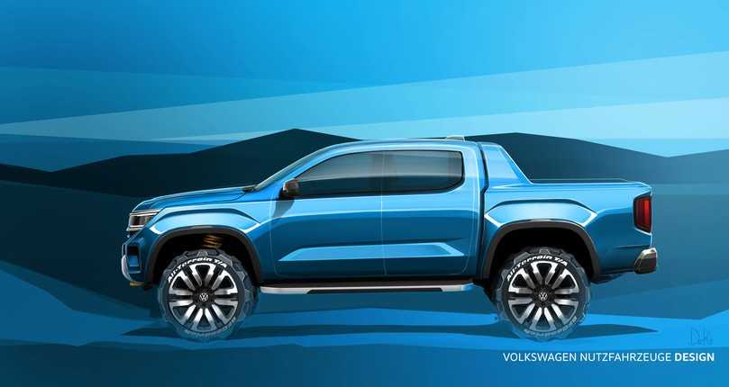 Der neue VW Amarok zeigt eigenständige, klare Kanten. Prägnante Linien mit deutlichem Schliff von deutschen und australischen Designern. | Foto: VW Nutzfahrzeuge