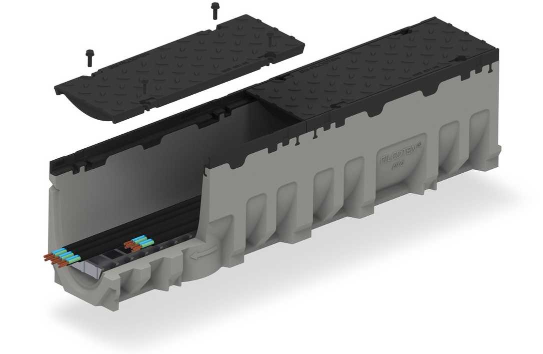 Neuheiten von BG-Graspointner: Rinnen mit Kabelkanal und LED