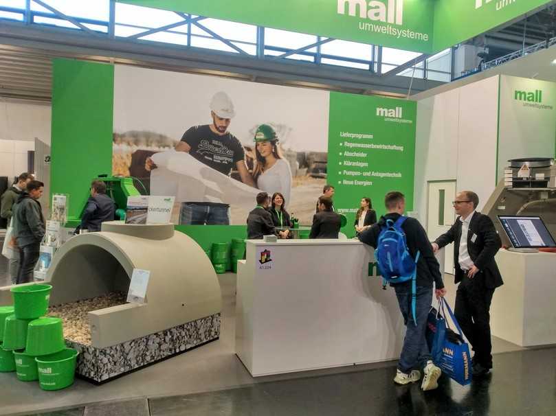 Auf der BAU 2025 zeigt Mall ein Funktionsmodell seines Sickertunnels „CaviLine“ aus Stahlbeton. | Foto: Mall