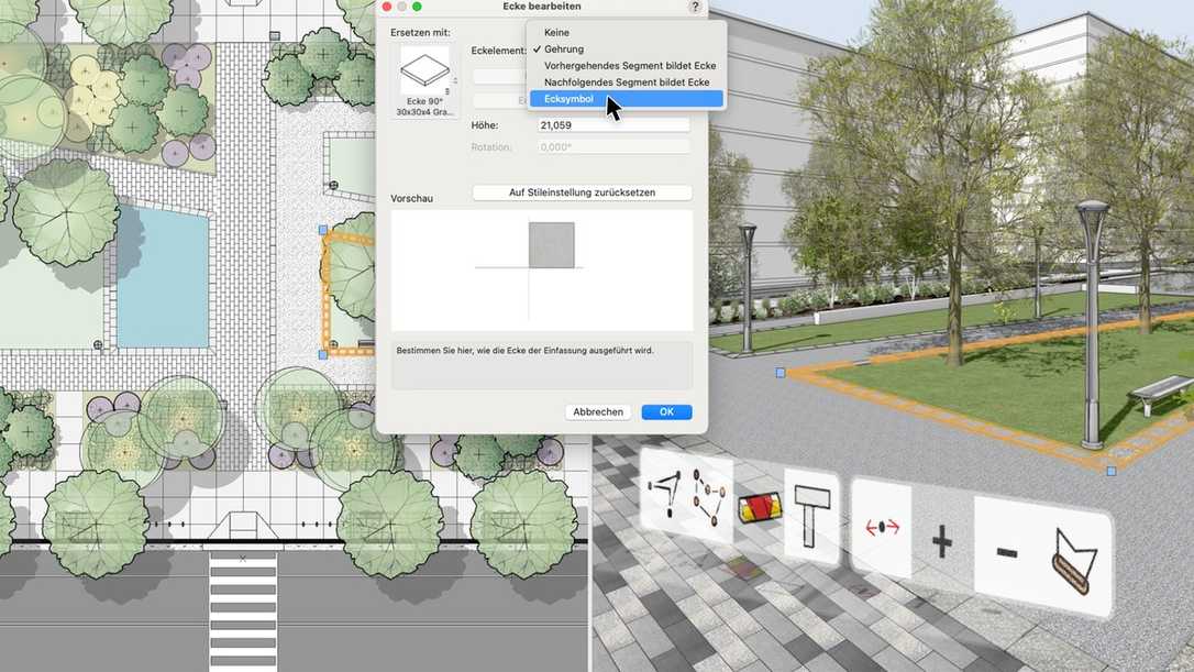 Vectorworks Landschaft 2025: Werkzeuge für Geländemodellierung, Bepflanzung & REB-Export