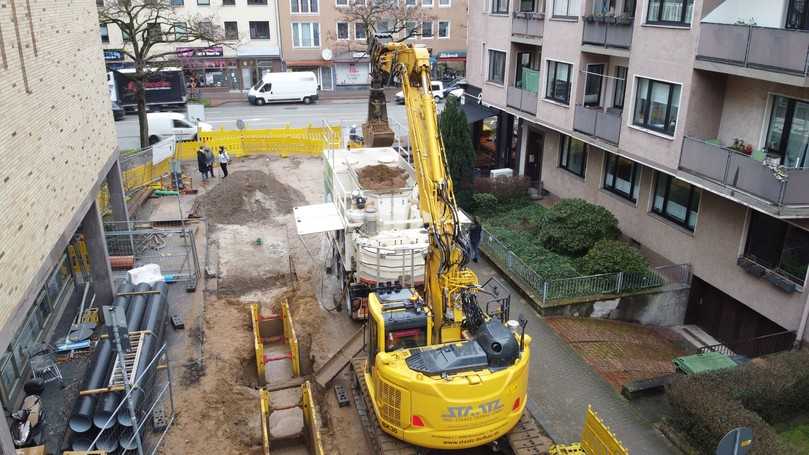 Der anstehende Bodenaushub wurde zu großen Teilen vor Ort wiederverwendet. | Foto: BQF e.V.