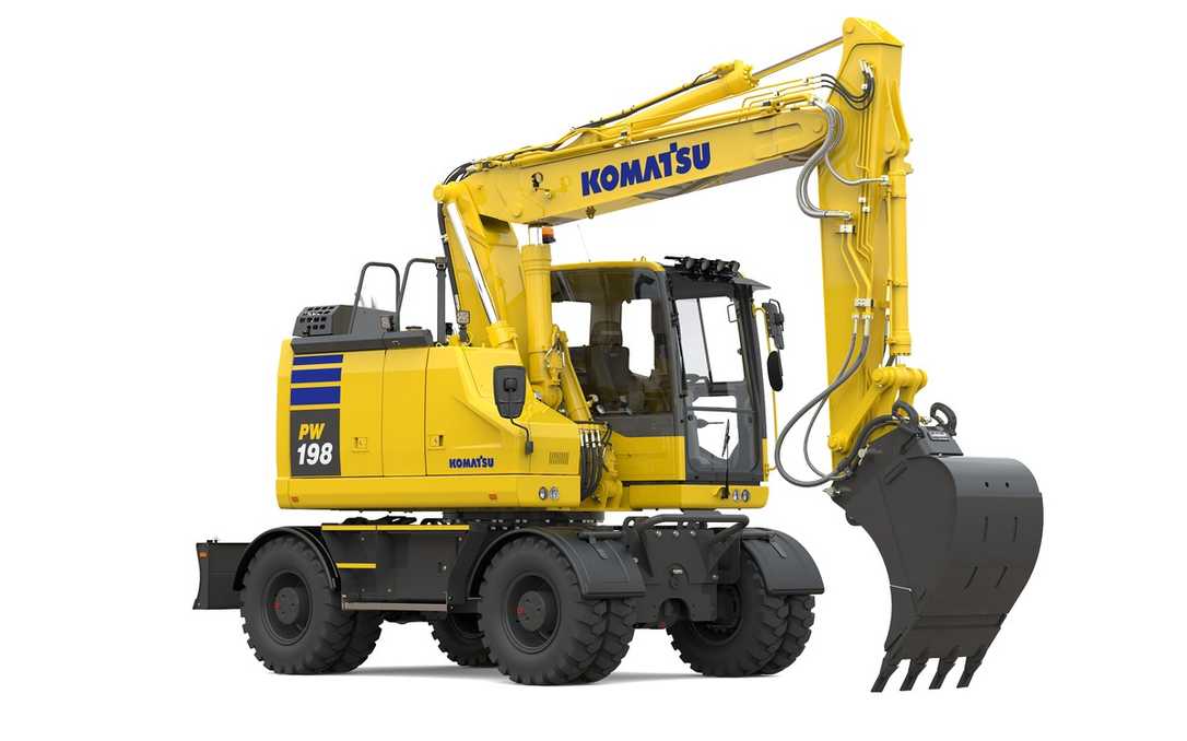 Neue Komatsu Mobilbagger PW168-11 und PW198-11