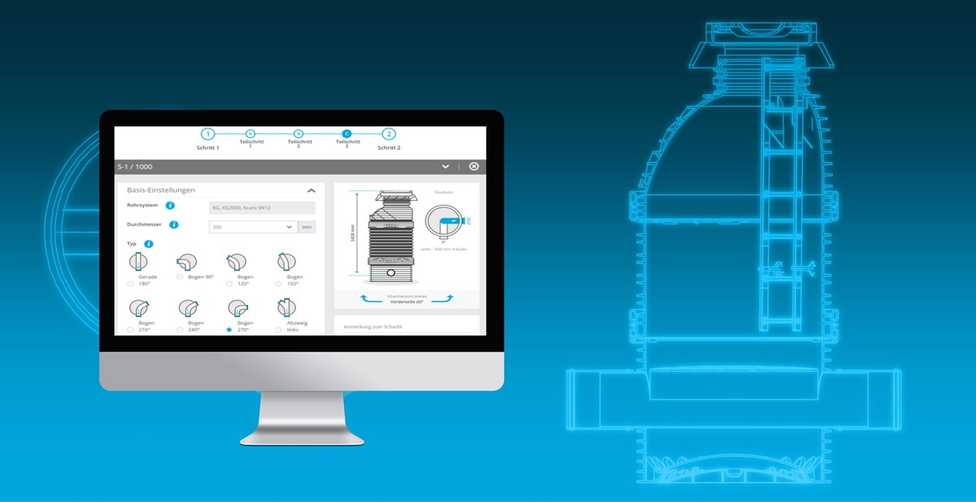 Tegra-Schächte konfigurieren: Online-Tool von Wavin zur einfachen Planung