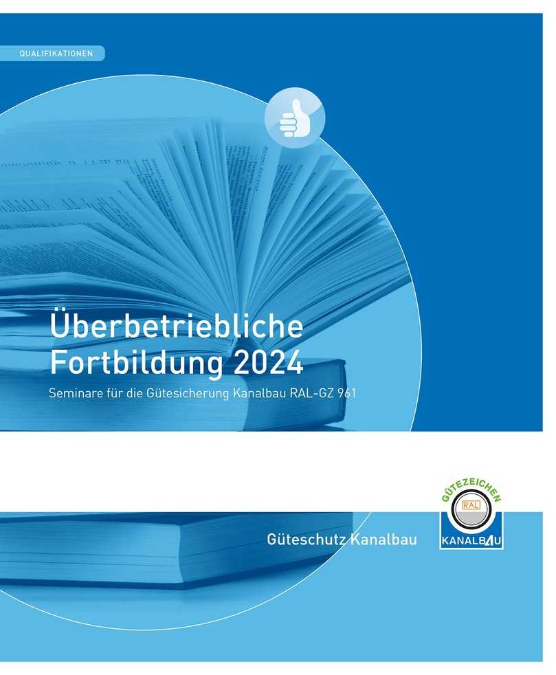 Einen Überblick über das umfangreiche Angebot an Schulungen und Veranstaltungen für Gütezeicheninhaber gibt die Broschüre „Überbetriebliche Fortbildung 2024“. Sie steht unter www.kanalbau.com unter den Stichworten „Veröffentlichungen“, „Infoschriften“ als Pdf-Datei zum Herunterladen bereit. | Foto: Güteschutz Kanalbau