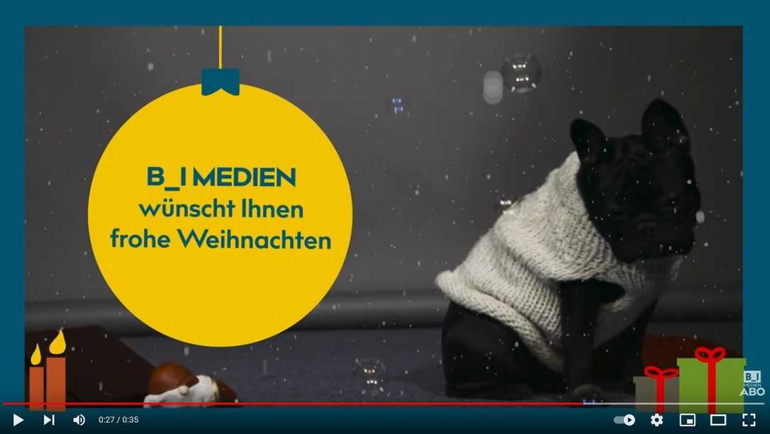 Top Ten 2021 bei bi medien: Baumaschinen-Videos und Weihnachtsgrüße auf Youtube